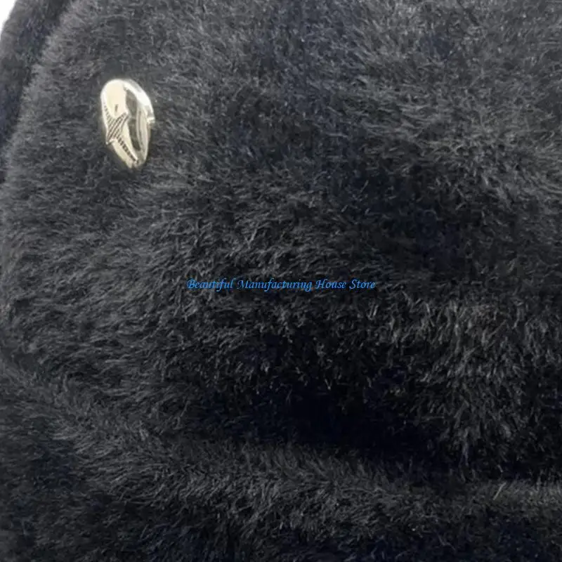 

E56A Fashion Plush Caps Outdoor Activity Thick Hat Women Long Rabbit Ears Brimless Hat