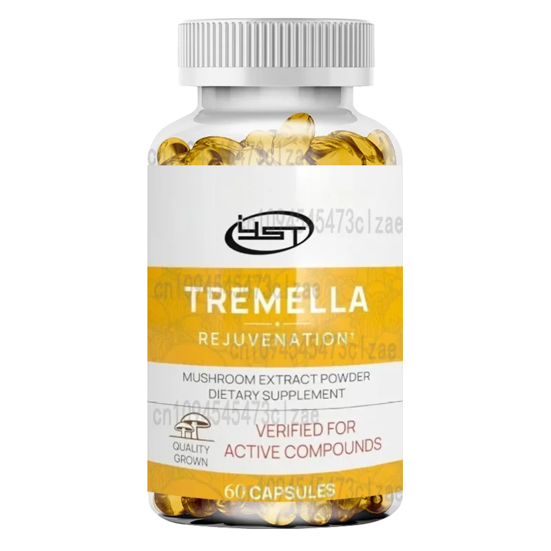 Extracto de Tremella Fuciformis: puro, sin OGM -60 cápsulas para apoyo inmunológico, salud general y de la piel