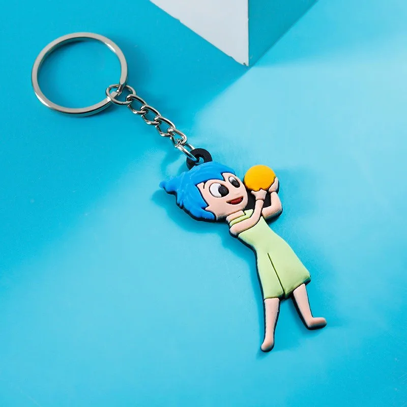 5pcs Disney Inside Out 2 Keychain Kawaii Movie Anime Anxiety Ennui Envy Cute Girls Creative Bag Pendant Car Keychain Toys Gifts