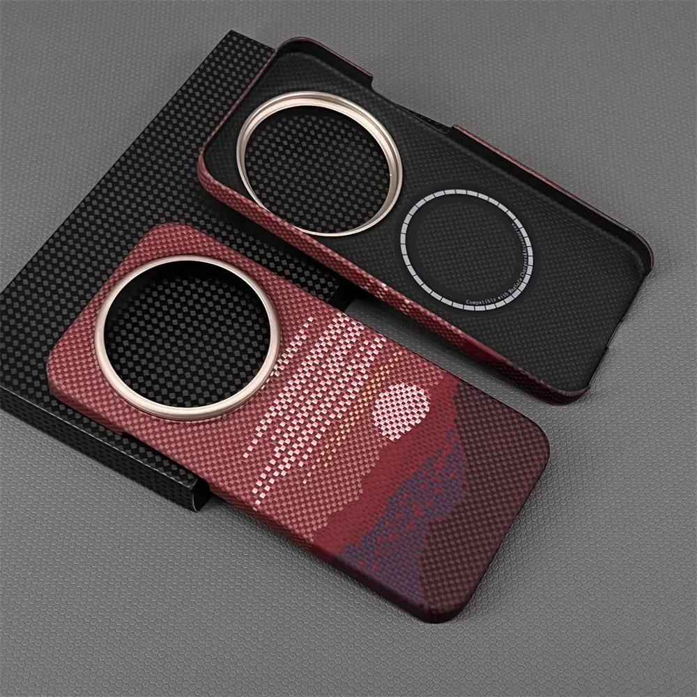 

Real Kevlar Aramid Carbon Fiber Ultra-thin Bare-metal Feel Case For Xiaomi 17 15 Ultra For MagSafe Charge Shockproof Hard Cover