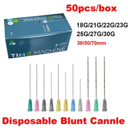 18G/21G/22G/23G/25G/27G/30G 50mm 70mm Disposable Blunt-tip Cannula Micro Body Piercing Tattoo Needles Cannula Syringe Filler