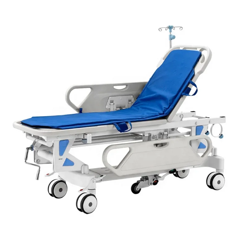 Emergency Hydraulic Multifunctional Stretcher ABS Emergency Ambulance Patient Stretcher For Clinics