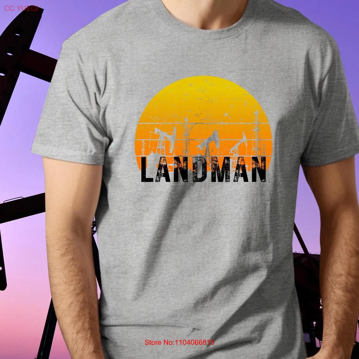 Landman T Shirt Oil Workers Rig Worker For Him Christmas Retro  long or short sleeves