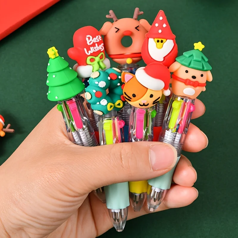 20pcs Mini Christmas Theme Multicolor Ballpoint Pens Suitable for Holiday Birthday Party Office (Random Assortment) image 3