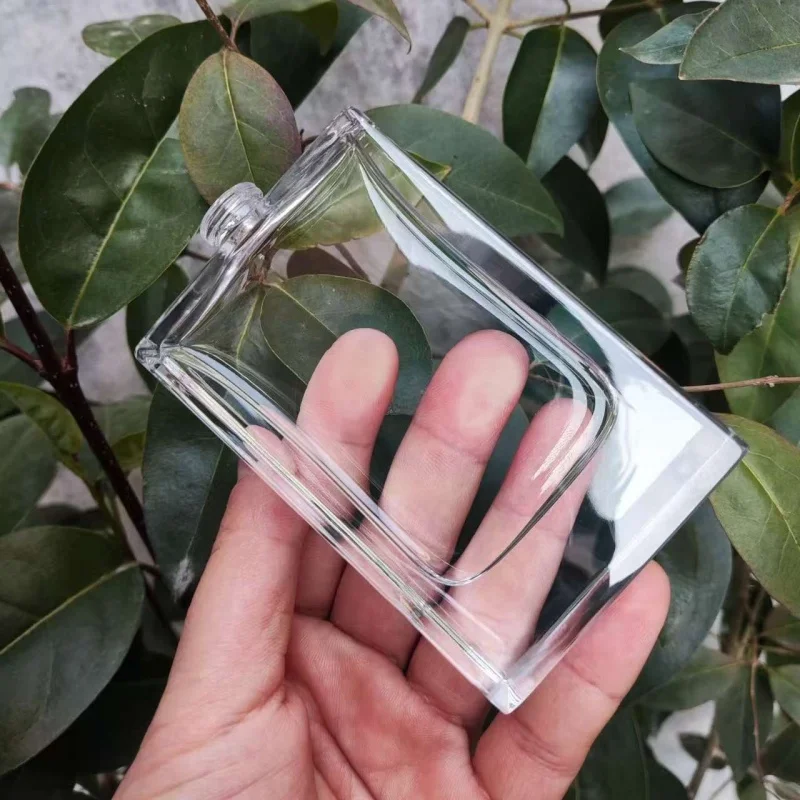 6pcs 30/50ml Empty Premium Perfume Bottle Wood Cap Exquisitely Polished Glass Bottle Thick Bottom Crimp Nick Empty Spray Bottle - view 2