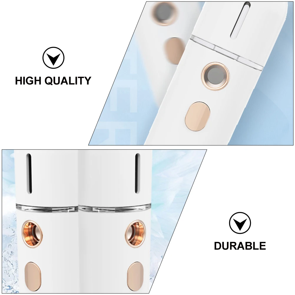 

1 Set Handheld Facial Steamer Portable Nano Mist Sprayer 12Ml Water Tank Skin Care Device For Acne Dry Skin Usb Rechargeable