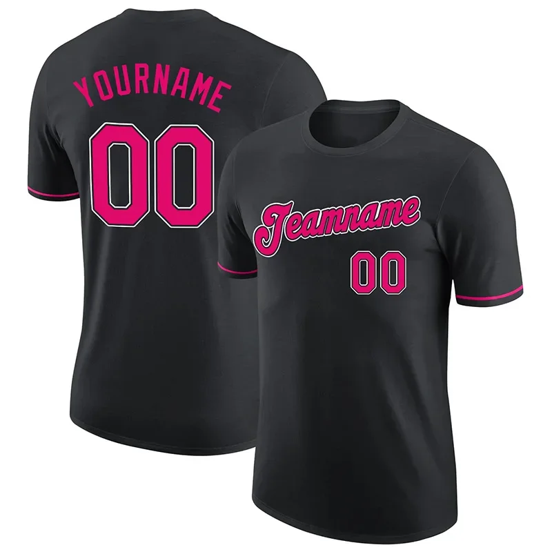 Black Customized Football Jersey for Men Polyester Football Short Sleeves Athletic T- Shirts