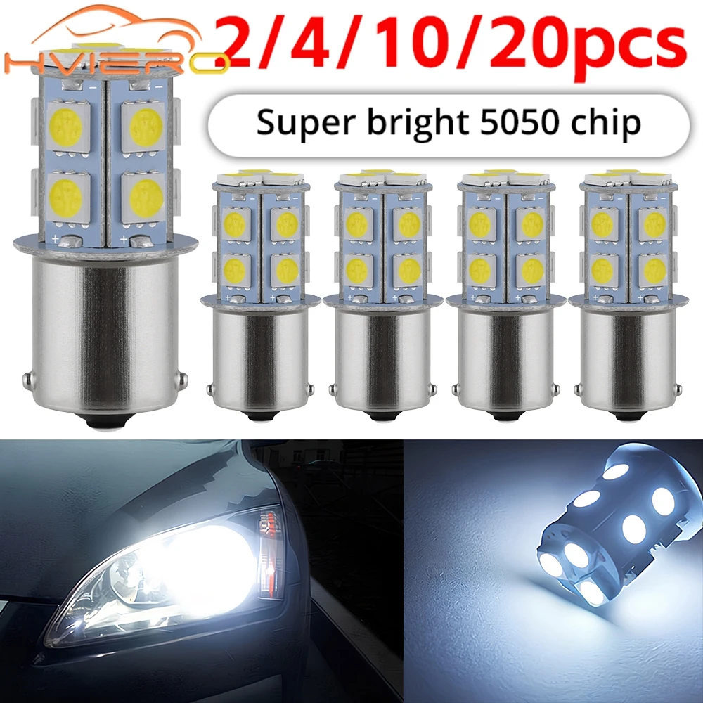 2/4/10/20pcs 1156 BA15S 1157 BAY15D 13Led License Plate Lamp Bright Car Turn Signal Brake Light Auto Parking Tail Reversing Bulb