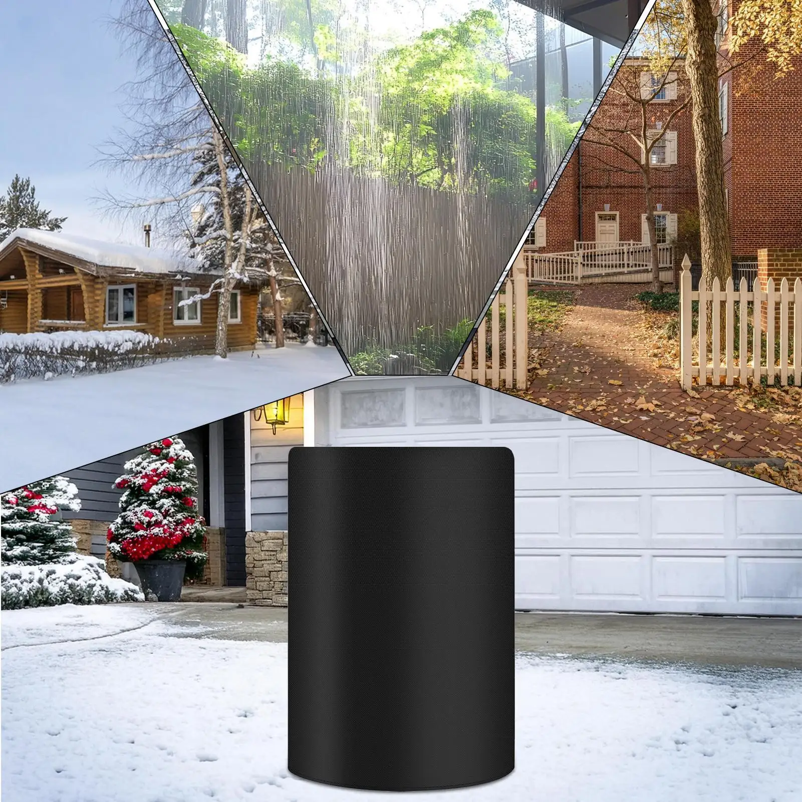 

Чехол для ведра от дождя с круглым чехлом для ведра от дождя на шнурке, водонепроницаемые чехлы для ведра от дождя и снега на открытом воздухе и на заднем дворе