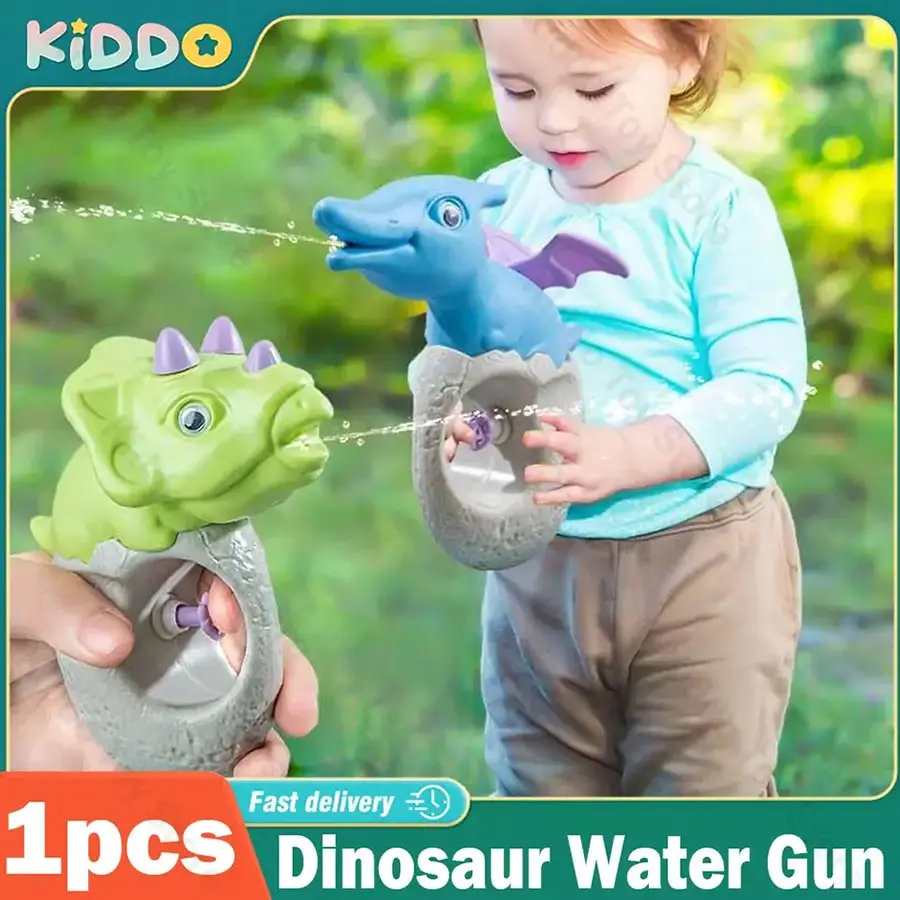 Pistola ad acqua animali del fumetto dinosauri bambini piscina sabbia pistole da spiaggia giocattoli bagnetto che gioca a spruzzo acqua giocattoli