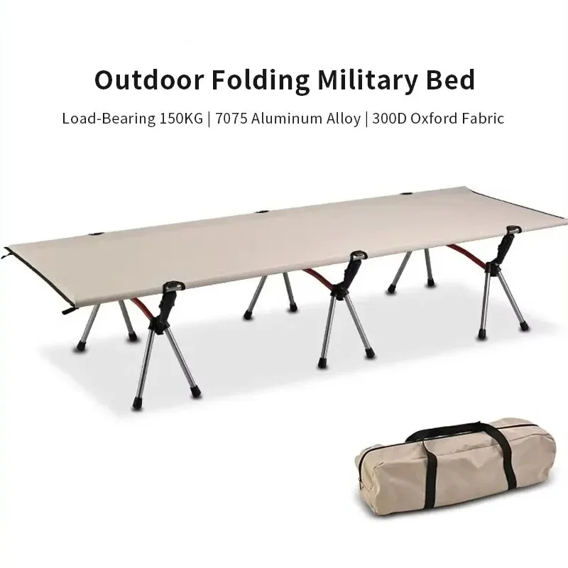 

Portable Camping Cot Lightweight Collapsible Sleeping Bed Tourist Hiking Backpacking Foldable Tent Bed Outdoor Single Beds