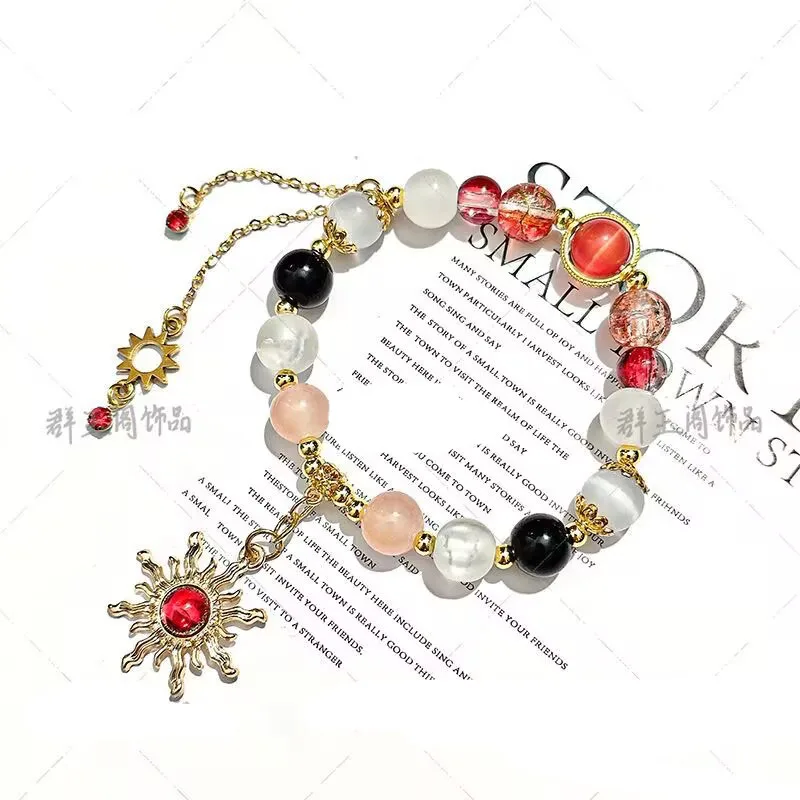 Game AUGUSTA Cosplay Bracelet Unisex Beads Chain Wuthering Waves Cosplay Bracelets Jewelry Zinc Alloy Accessories Gifts