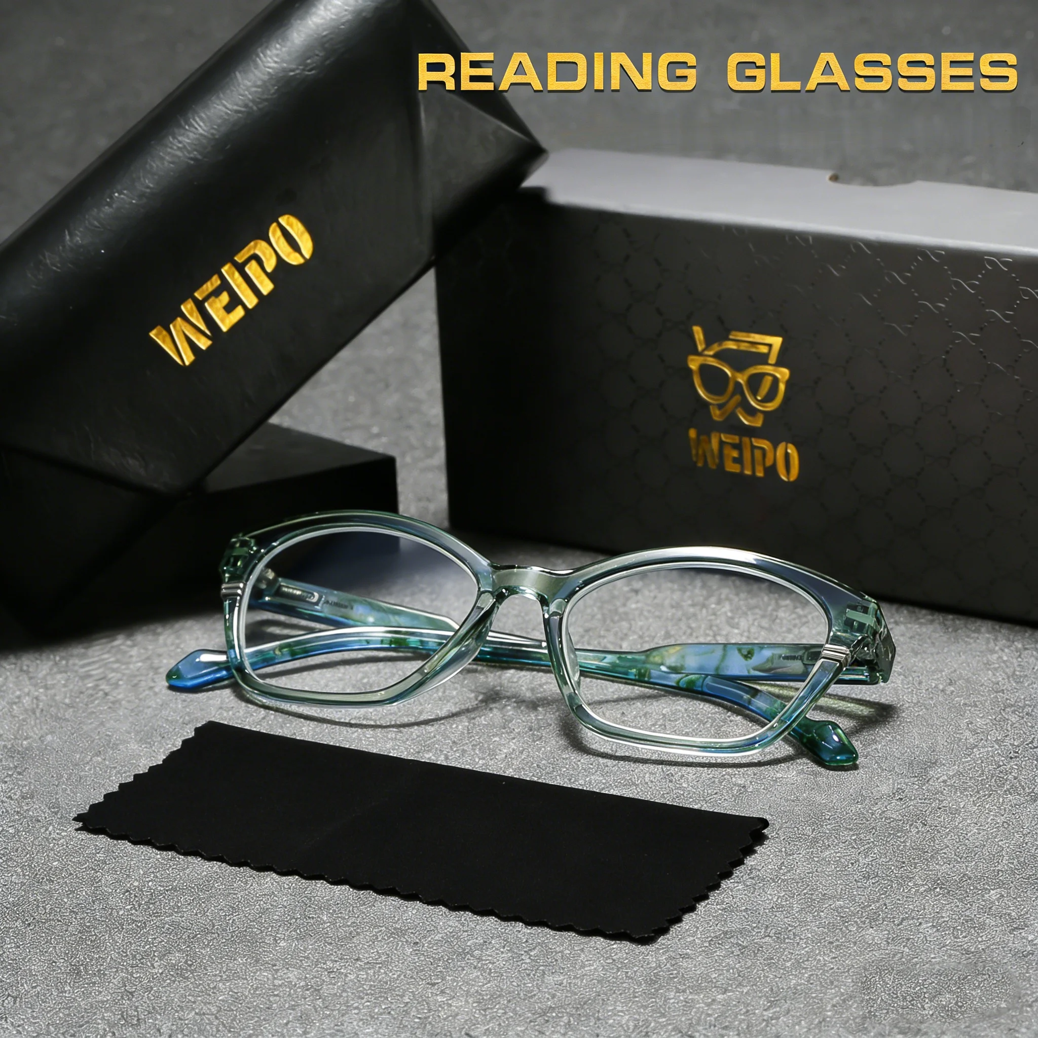 WEIPO Vintage Cat-Eye-Lesebrille, Retro-Leopardenmuster, für Damen, leicht, +1,0 +1,5 +2,0 +2,5~+4,0, presbyopische Lesebrille