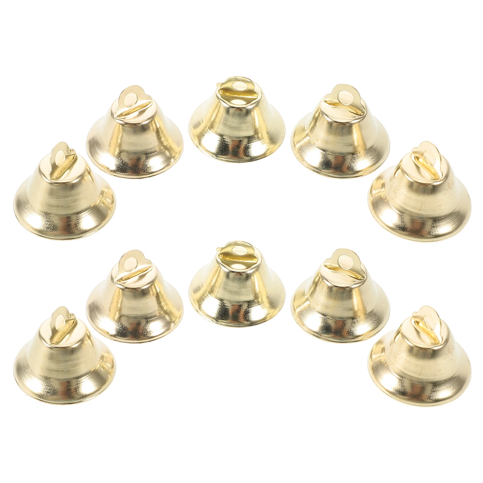 

10pcs Golden Bells Accessories Durable Metal Jingle Christmas Tree naments Decorations Festive Hanging DIY Craft Gifts