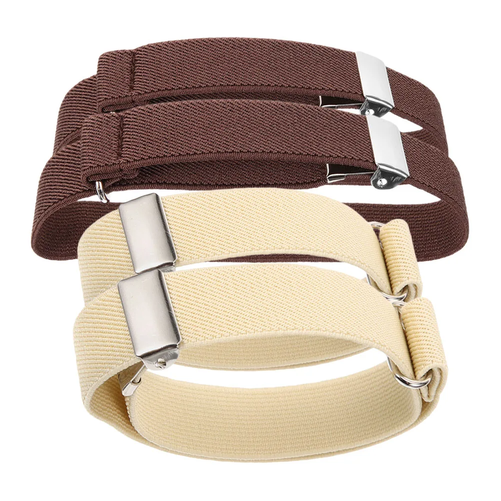 

2 Pairs Elastic Arm Ring Sleeve Garters Adjustable Softball Belts Men Shirt Accessories Arm Cuff Formal Armband