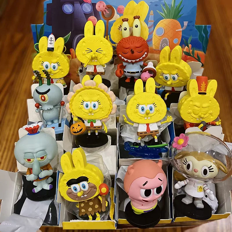 

POP MART Labubu SpongeBob: Оригинальная коллекционная коробка-сюрприз (Blind Box)