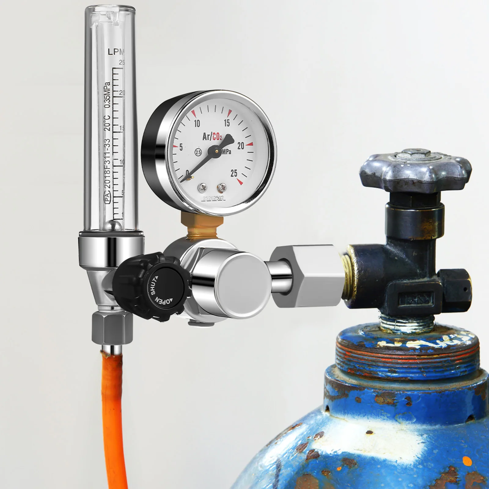 

Argon Pressure Regulator - Gauge for Automotive Welding - Robust Gas Control Solution for Argon Arc Welding Setup