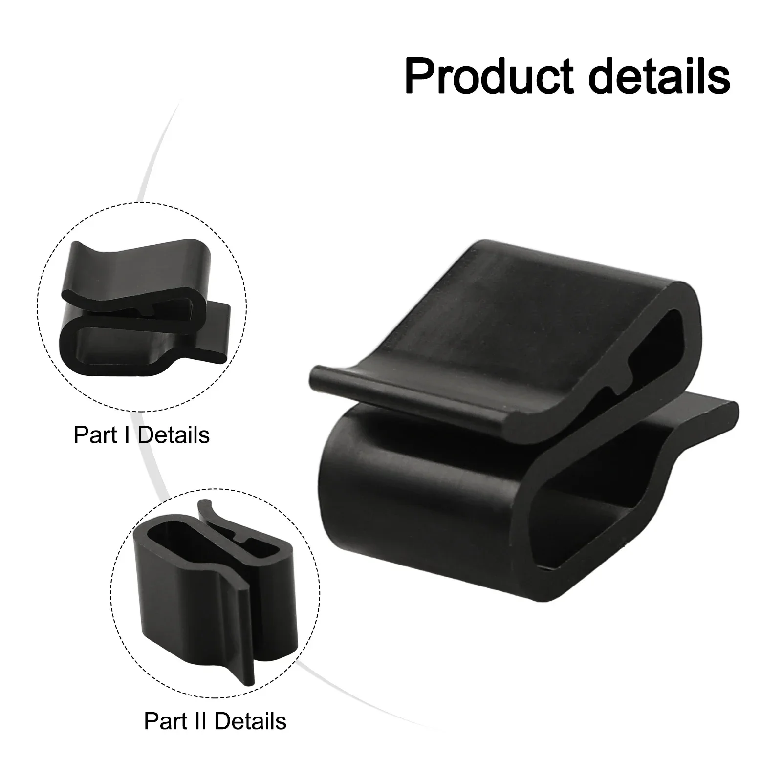 100pcs Photovoltaic Cable Clamp Solar Panel Plastic Wire Clip Fastener Fixing Clip Secure Cable Management For Solar Panel