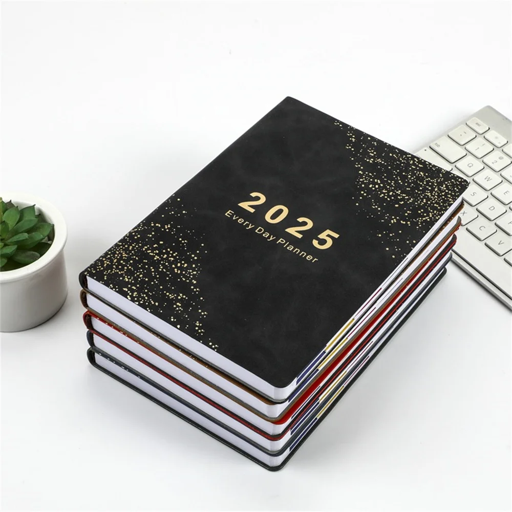 

2025 Daily Schedule Agenda Notebook Monthly Calendar Planner Notepad Portable List Planner Note Book School Office Stationery