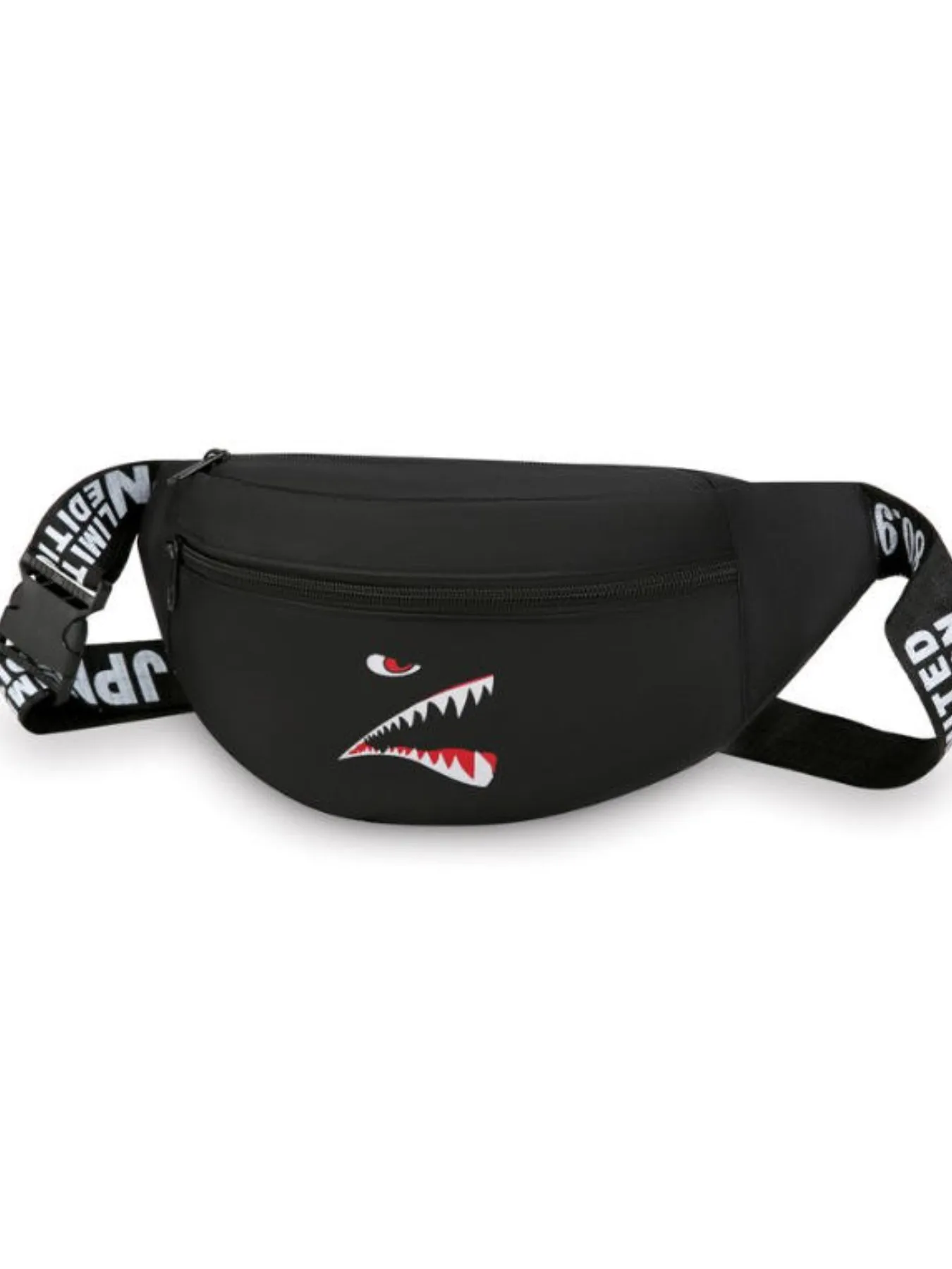

Men's Multi-Pocket Large Capacity Waist Bag with Letter Strap, Multifunctional Chest Pack for Outdoor Sports, Phone Crossbody Ba