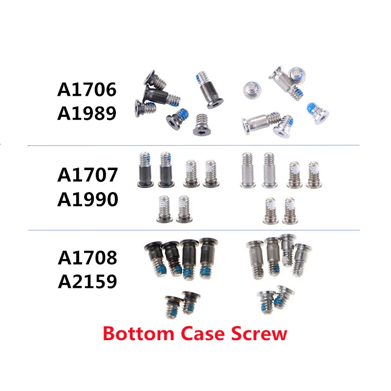 Space Grey Silver A1706 A1707 A1708 Bottom Case Screws For Macbook Pro 15