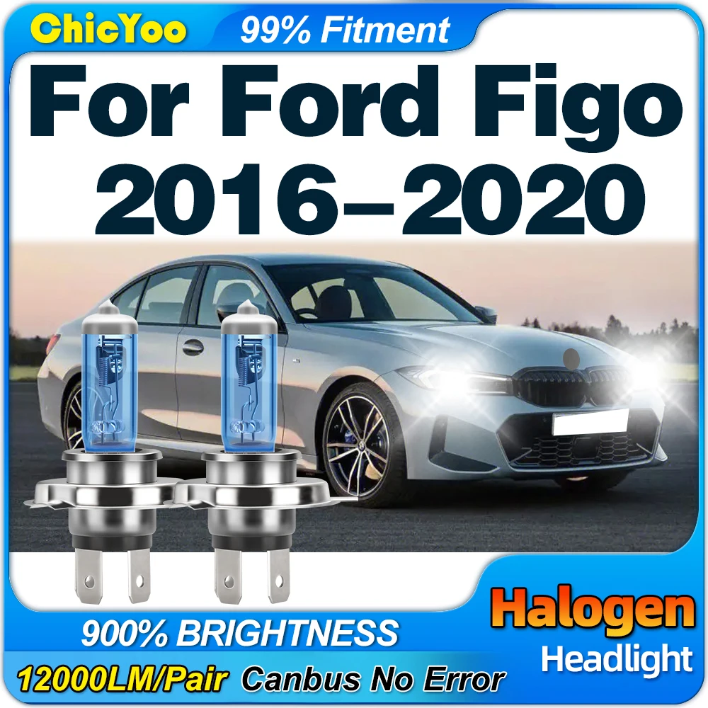 

100W Halogen Lights Bulbs 6000K Super White Car Headlights 12V 24V Canbus No Error For Ford Figo 2016 2017 2018 2019 2020