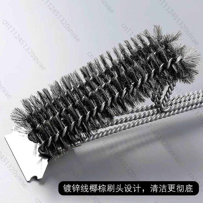 Oven Grill Cleaning Brush Wire  Bbq Tool 18inch Four-head Barbecue Cleaning Brush