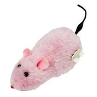 Furry Mouse Cat Toy Interactive Wind-up Mouse Cat Toy Realistic Furry Mice for Chasing Pouncing Play Funny Moving Pet Supplies