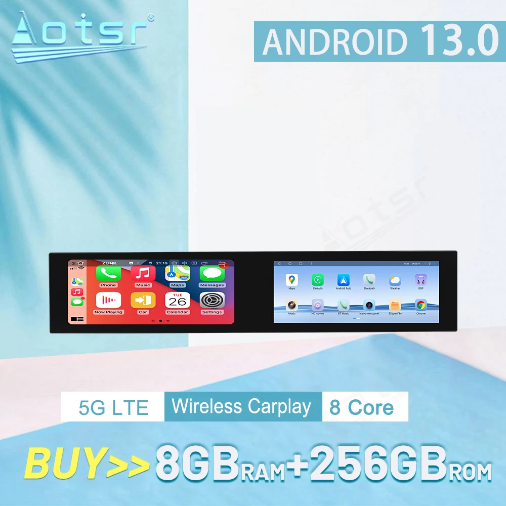 15.5+15.5inch dual screen Car Android Carplay For Land Rover Defender 2018-2024 Multimedia Video Player Stereo GPS