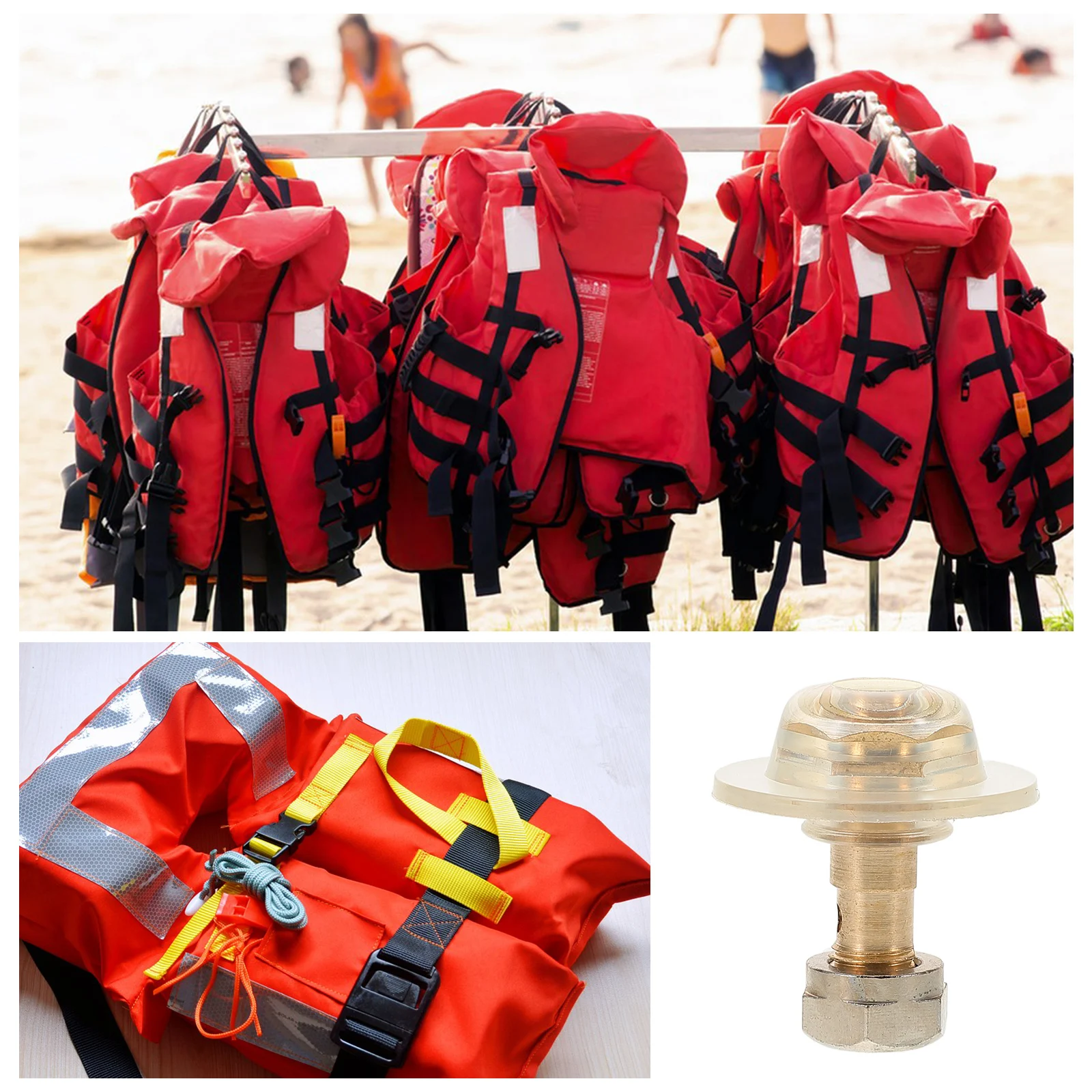 قاعدة أساسية لصمام الصدرية لسترات النجاة القابلة للنفخ، صمام وسادة هوائية بديل من النحاس المتين متوافق مع عوامة الحياة البحرية #4