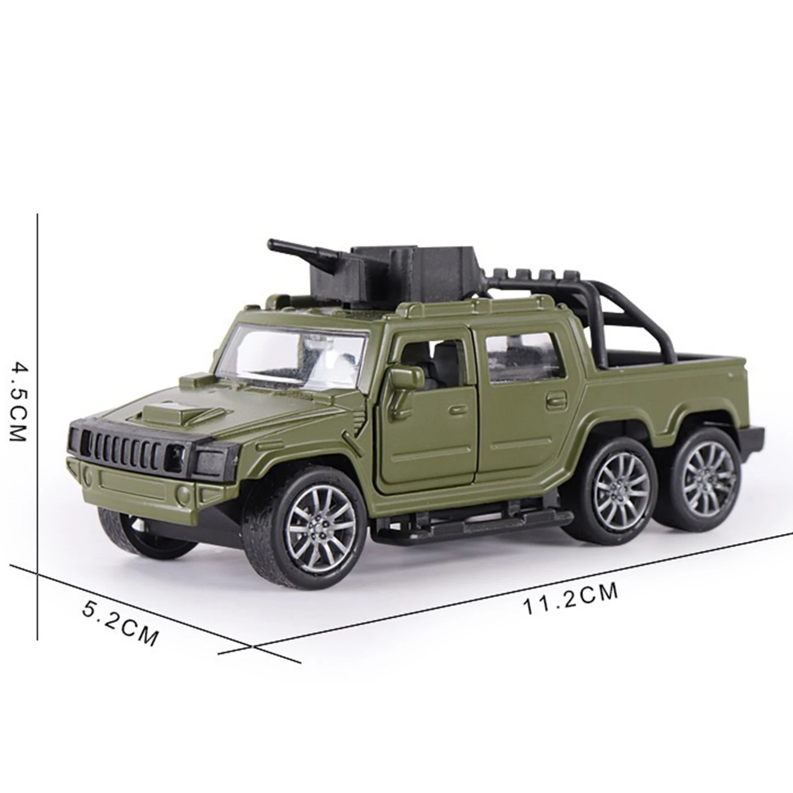 Military Vehicle Alloy Toy Model 1/36 Scale with Spring-Loaded Action - Authentic Replica for Kids - Play & Collectible