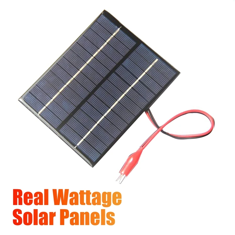 12V 2W Solar Panel Charger Power DIY Solar Cell Module Battery Waterproof For Car Outdoor Camp