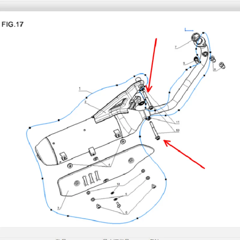 1 قطعة لبيجو SF3/SF4 جانغو QP150T-D/G/C/2/3C ماسورة العادم تثبيت المسمار #2