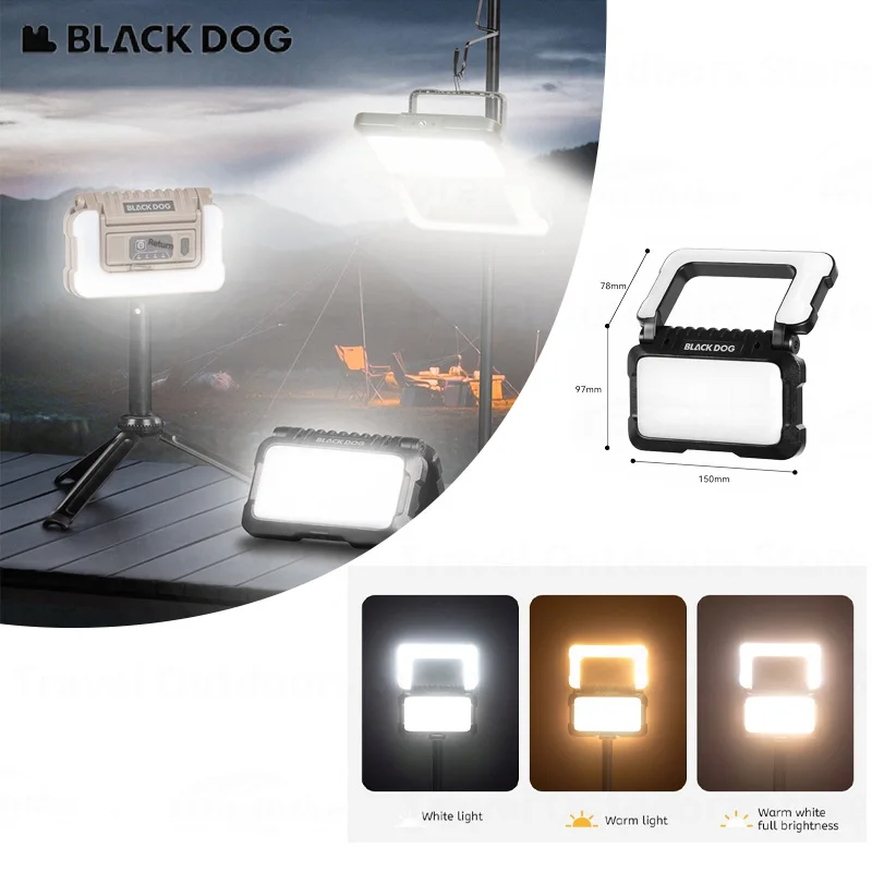 

BLACKDOG Waterproof High Power Rechargeable LED Camping Tent Lamp Portable Outdoor Emergency Searchlight Hanging Foldable Light