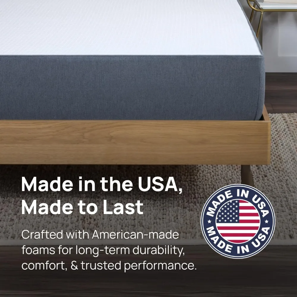 مرتبة مونتيري توين XL مقاس 10 بوصة متوسطة الثابتة. خالية من الألياف الزجاجية. صنع في الولايات المتحدة الأمريكية. تنفس #5