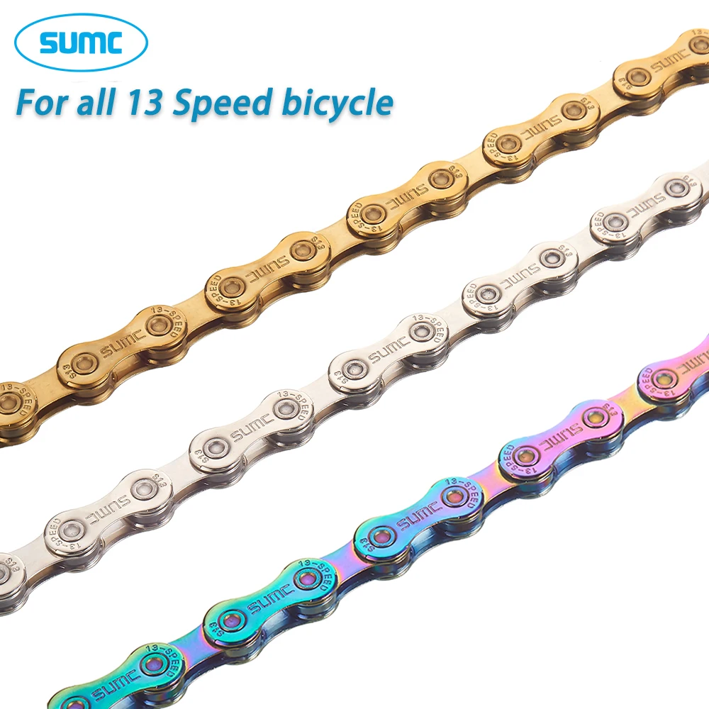 SUMC 13 Speed MTB Road Bike Chain 126L SX13 Original Box 13V Bicycle Chain with missinglink Compatible with Shimano SRAM