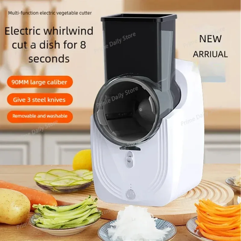 Multifunctional Automatic Electric Vegetable Slicer‑Shredder, Home‑Kitchen Accessory for Diverse Food‑Prep Tasks