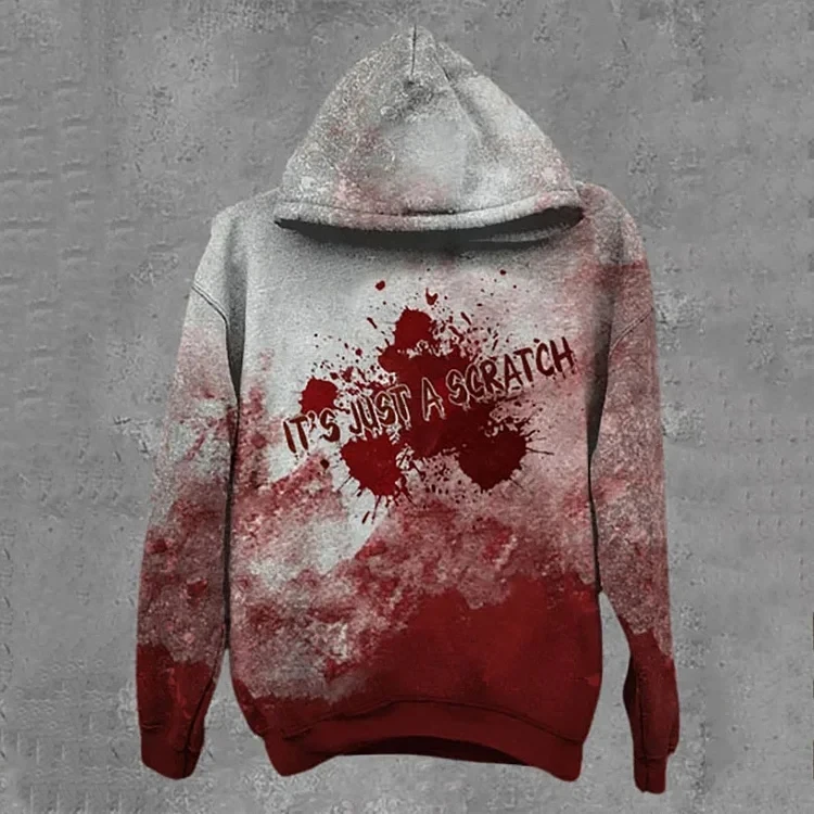 Men\'s Halloween Bloody Graphic Hoodies Casual Long Sleeve Plus Size Pullover Hoodies For Men Women Sport Sweatshirt Clothes