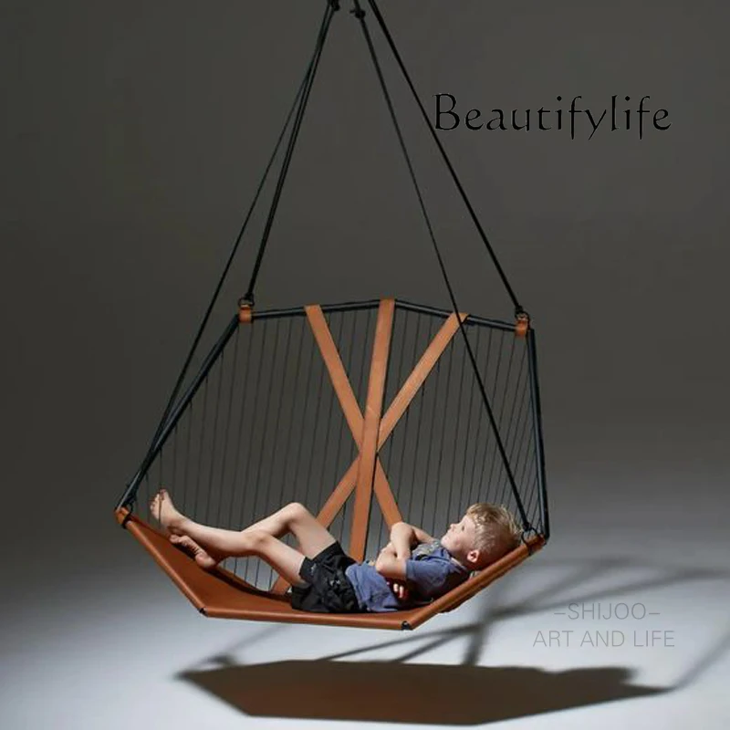 Indoor Swing Glider Balcony Stainless Steel Leisure Household Light Luxury Basket Suspension Cradle Chair