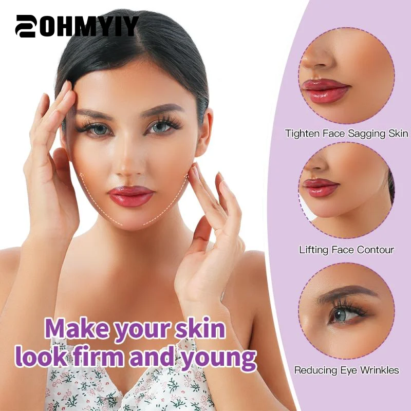 12 pezzi adesivo per sollevamento facciale istantaneo invisibile V maschera per il viso eyee linea del mento strumenti per la cura della pelle tirare la stringa patch pasta modellante stretta