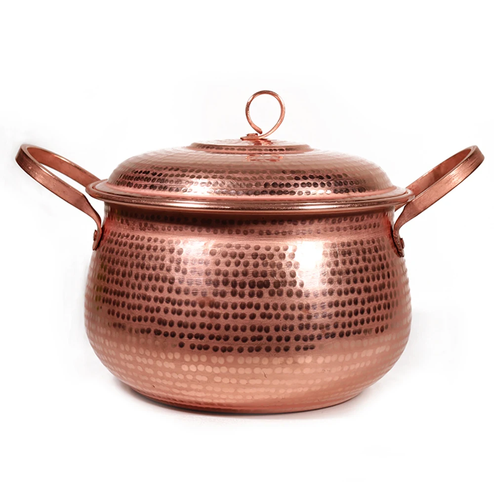 Copper soup pot stew pot  Casserole Steamer Handmade gas cooker stove kitchen cookware cooking tool double ear noodles rice pot