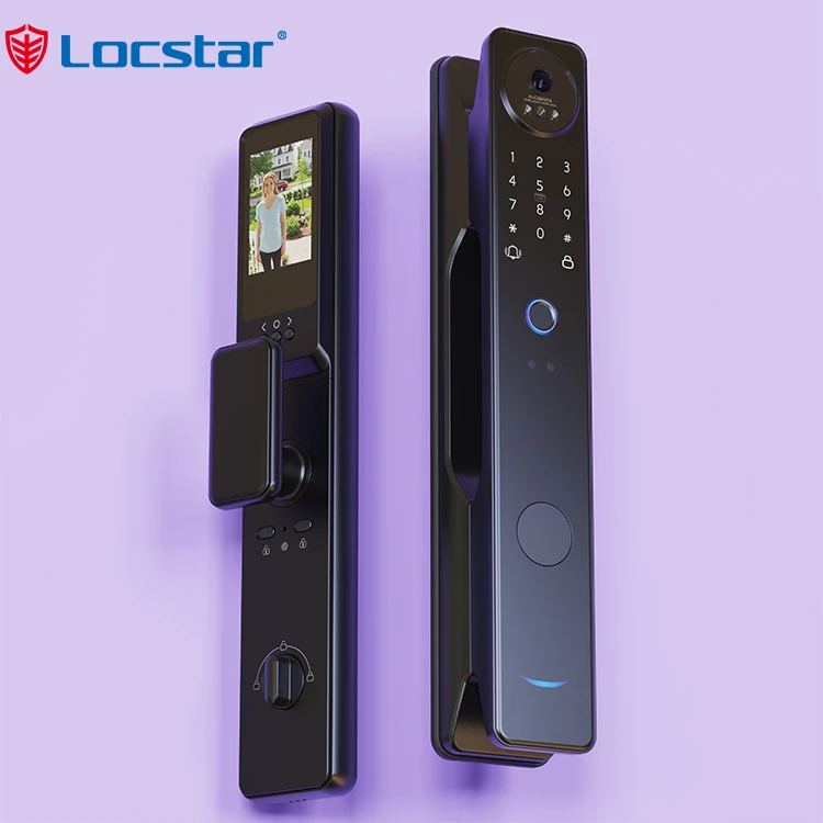 

New Redesign Technology Cerradura Digital Finger Print Palm Vein Smart Door Lock With Camera And Fingerprint