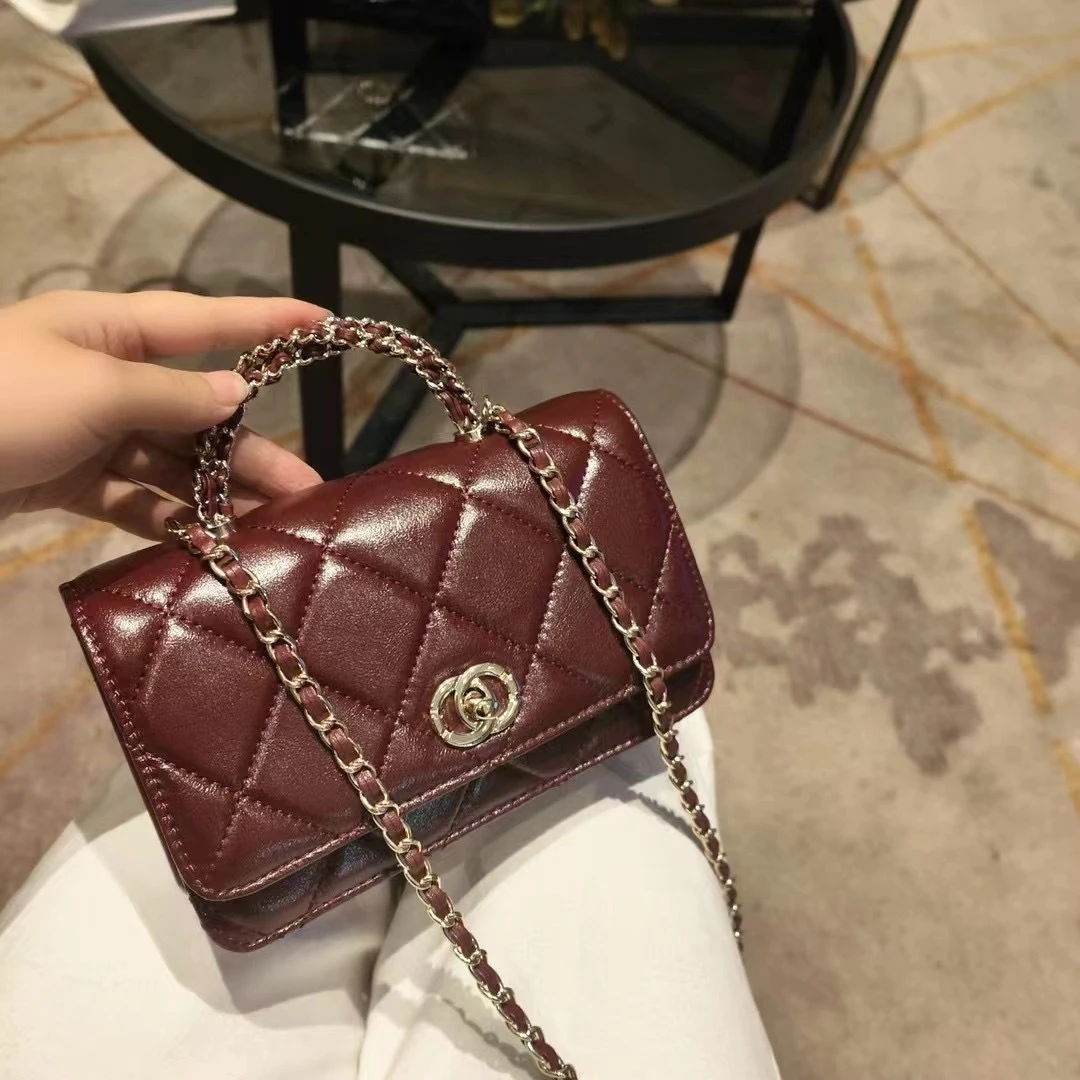 

Chic 2025 Women's Crossbody Bag, Elegant Rhinestone Accent Purse with Detachable Chain Strap, Casual Chic Handheld Bag​