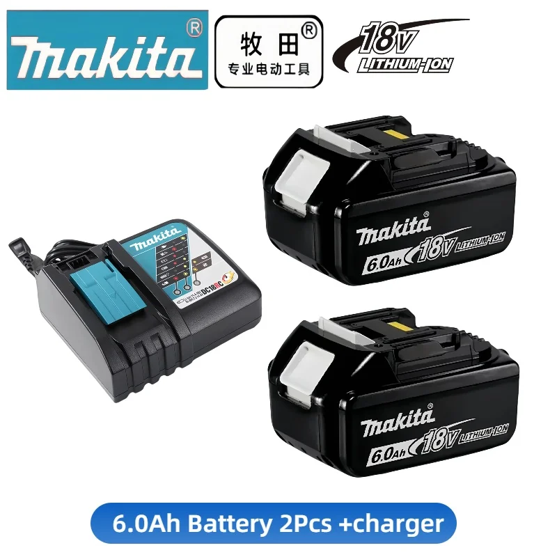 Original Makita 18V 6A Rechargeable electric wrench hammer drill hammer drive electric drill Power Tool accessories Battery