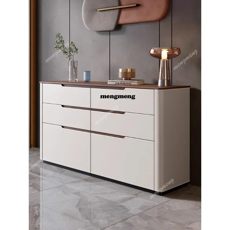 

Z136furniture Cream Wind Saddle Leather Bucket Cabinet Modern Household Multifunctional suitable for Style decoration