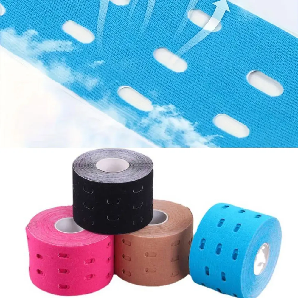 1 Rolle wasserdichtes Kinesiologie-Tape, elastisches Sportband zur Unterstützung der Gelenke und zur Linderung von Muskelschmerzen, latexfreies Sport-Tape aus Baumwolle