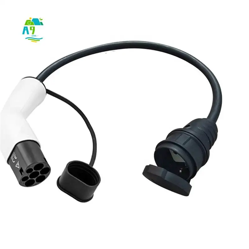

A09E-Type2 To Schuko 16A Electrical Car Type 2 Charging Side Plug To Schuko Socket EV Charging Adapter Car Charging Stations