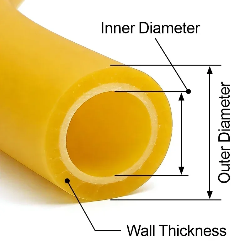 1~10m Nature Latex Rubber Hoses ID 1.6~18mm Yellow High Resilient Elastic Fitness Band for Go Fishing Tube Slingshot Catapult