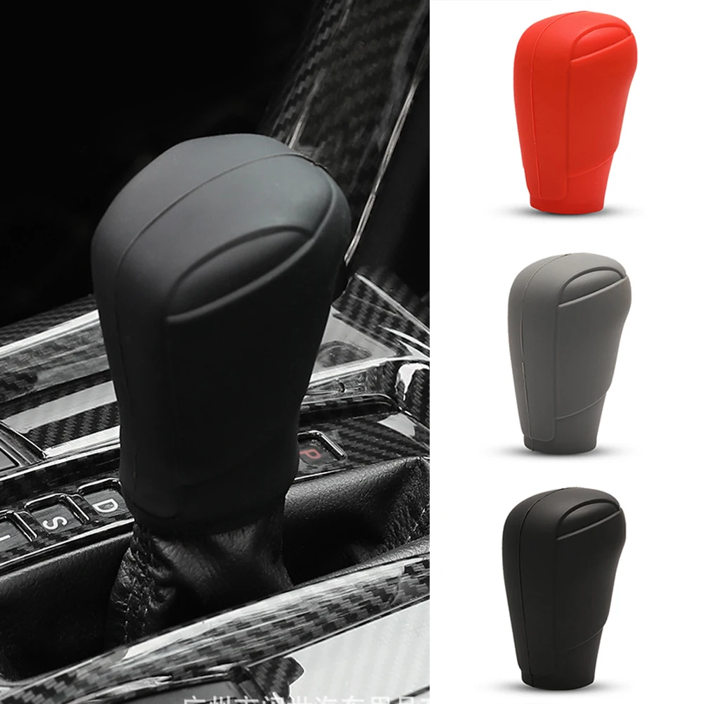 Silicone Car Case Gear Head Shift Collars Shift Knob Grips Cover Shift Lever Decor CarAccessories For Mazda3 Axela CX4 CX5 CX8