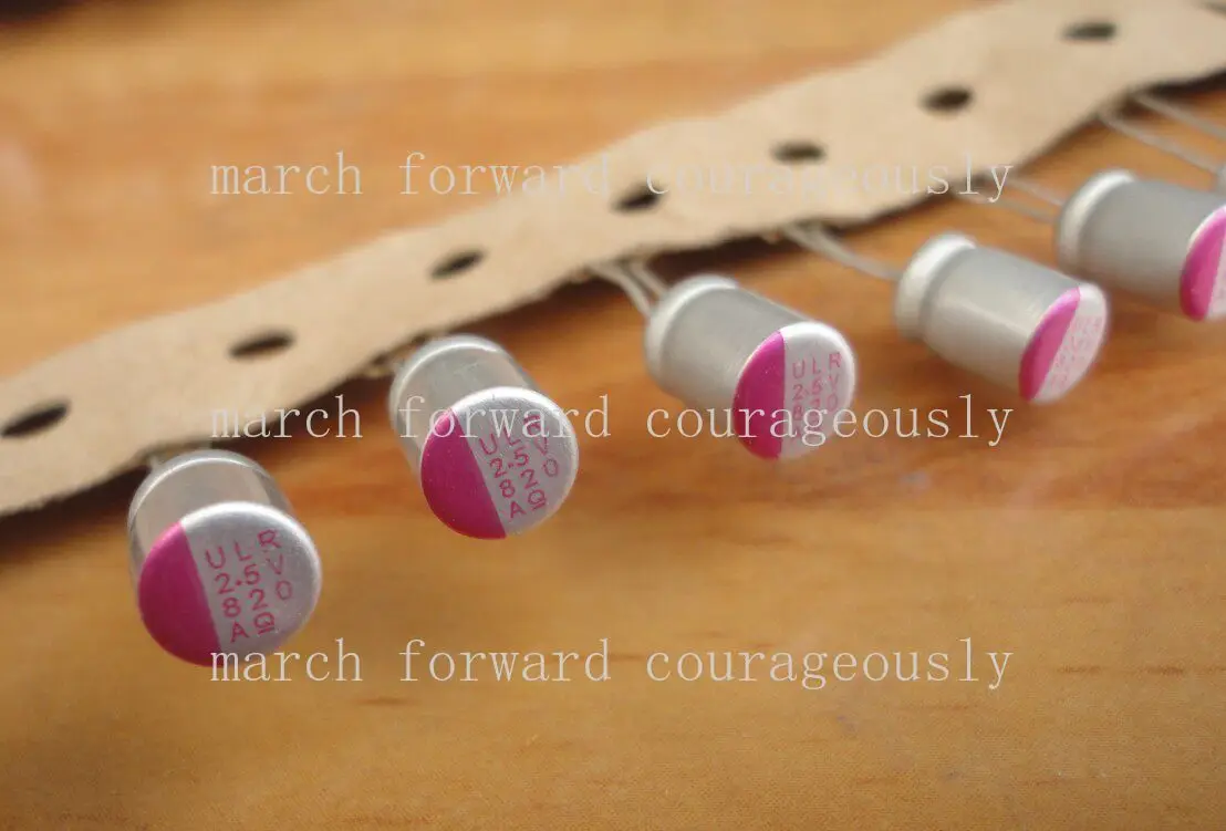 100pcs for WanYu 2.5V 820UF Solid-state Motherboard Capacitor with Low ESR (6*9), Operating Temperature: 105 degrees